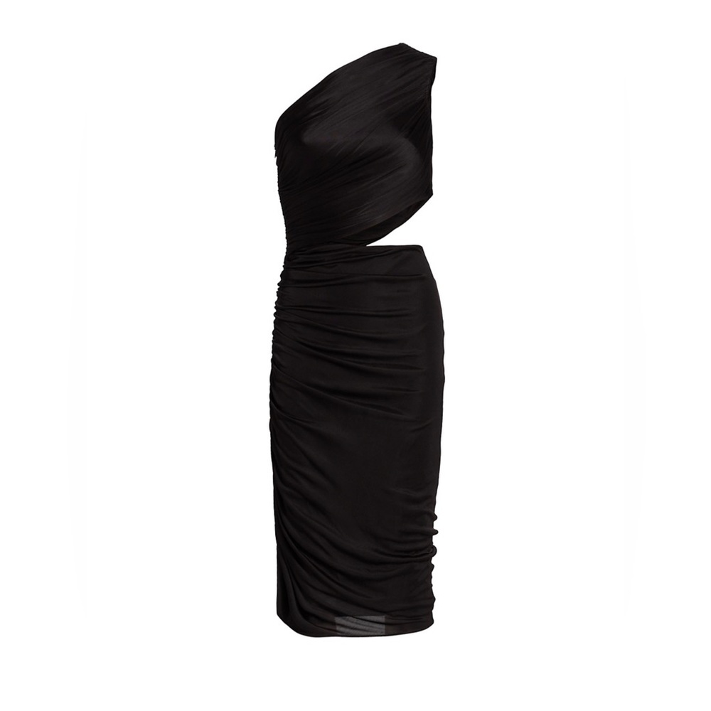 Halston Cassidy Jersey Ruched Cocktail Dress- Sz 4